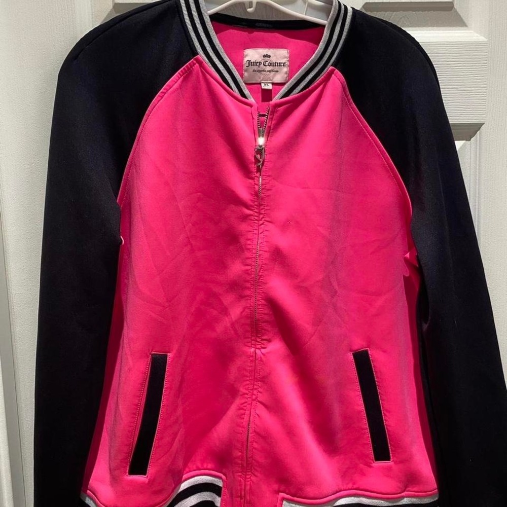 Juicy Couture pink varsity jacket Size xl